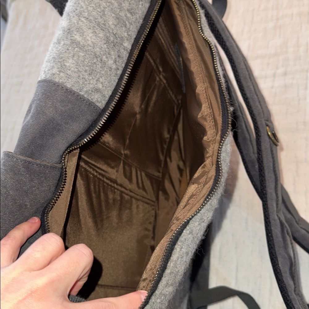 oliday wool/canvas/leather backpack - Picture 4 of 10